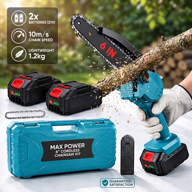 Compact electric mini chainsaw