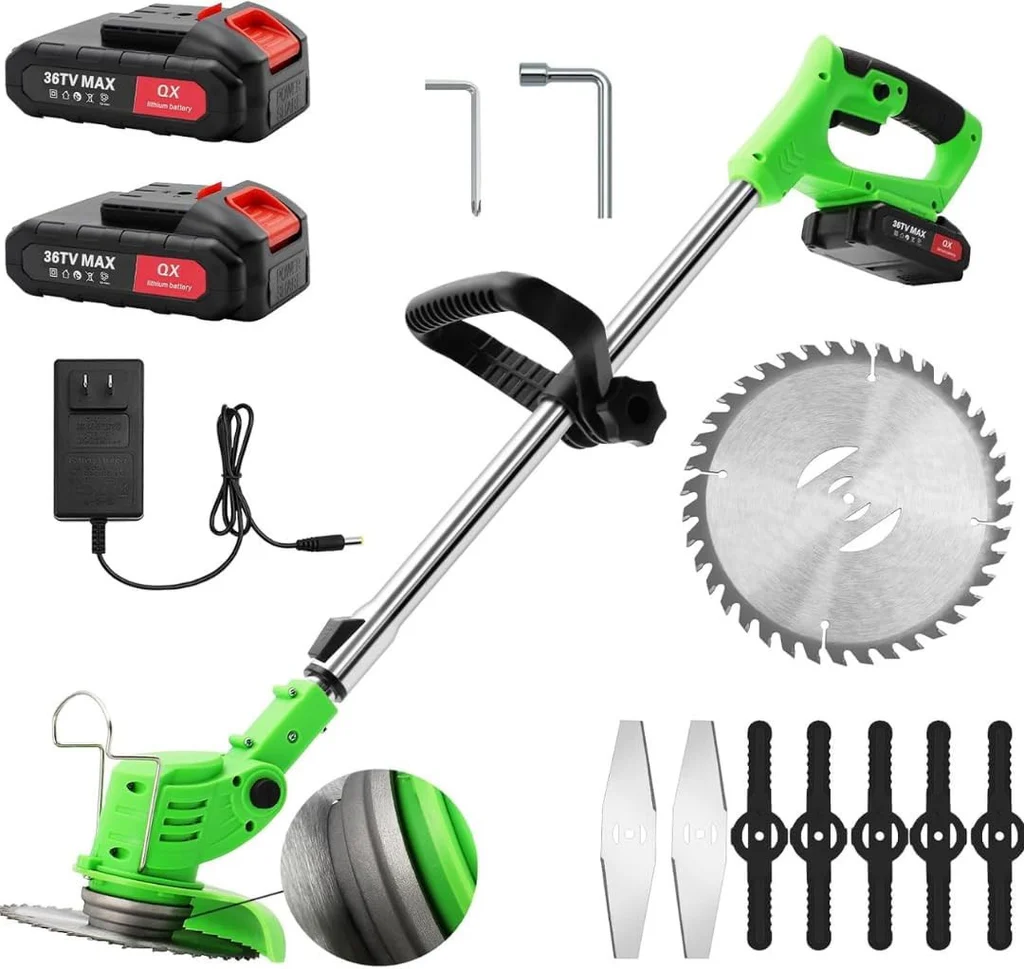 Battery-powered electric grass trimmer